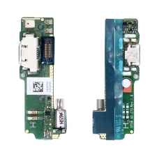 Placa auxiliar inferior con conector micro USB de carga micrófono vibrador y conector de antena para Sony Xperia XA F3111 